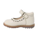 BALERINA COQUETA PARA NIÑA EN PIEL COLOR BEIGE RONDY CON TIRA DE CONTACTO