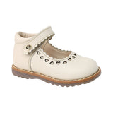 BALERINA COQUETA PARA NIÑA EN PIEL COLOR BEIGE RONDY CON TIRA DE CONTACTO