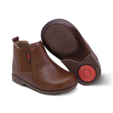 BOTITA AUDAZ PARA NIÑO DE PIEL COLOR CAFÉ CLARO TOMY CON CIERRE