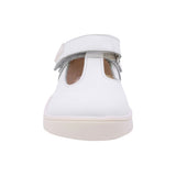 BALERINA COQUETA PARA NIÑA EN PIEL COLOR BLANCO ZERO CON TIRA DE CONTACTO