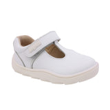 BALERINA COQUETA PARA NIÑA EN PIEL COLOR BLANCO ZERO CON TIRA DE CONTACTO
