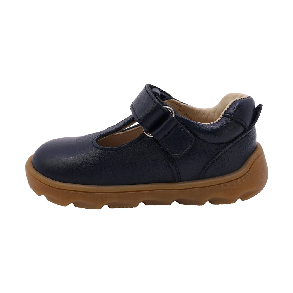 BALERINA COQUETA PARA NIÑA EN PIEL COLOR AZUL ZERO CON TIRA DE CONTACTO