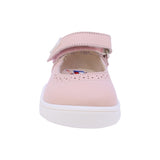 BALERINA COQUETA PARA NIÑA EN PIEL COLOR ROSA ZERO CON TIRA DE CONTACTO