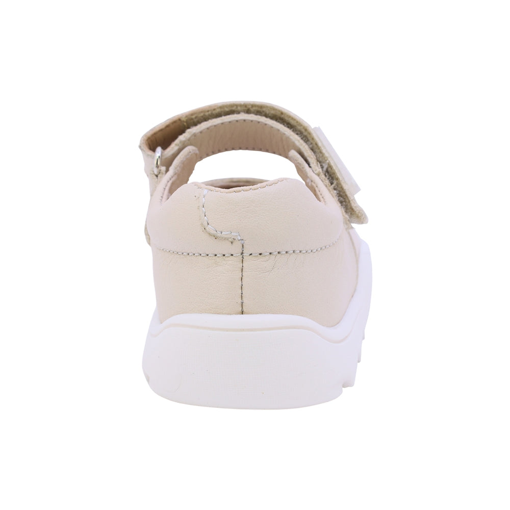 BALERINA COQUETA PARA NIÑA EN PIEL COLOR BEIGE ZERO CON TIRA DE CONTACTO