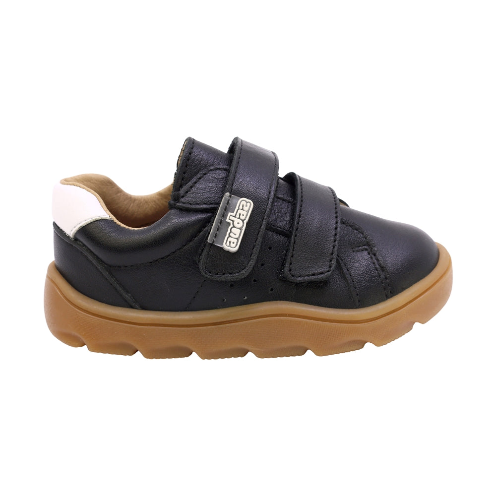 TENIS AUDAZ PARA NIÑO EN PIEL COLOR NEGRO ZERO CON DOBLE TIRA DE CONTACTO