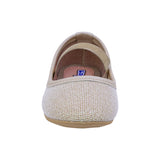 BALERINA COQUETA PARA NIÑA COLOR BEIGE DE SINTÉTICO FLORINDA CON AGUJETA ELÁSTICA