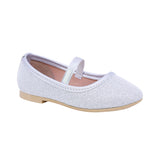 BALERINA COQUETA PARA NIÑA COLOR PLATA DE SINTÉTICO FLORINDA CON TIRA ELÁSTICA