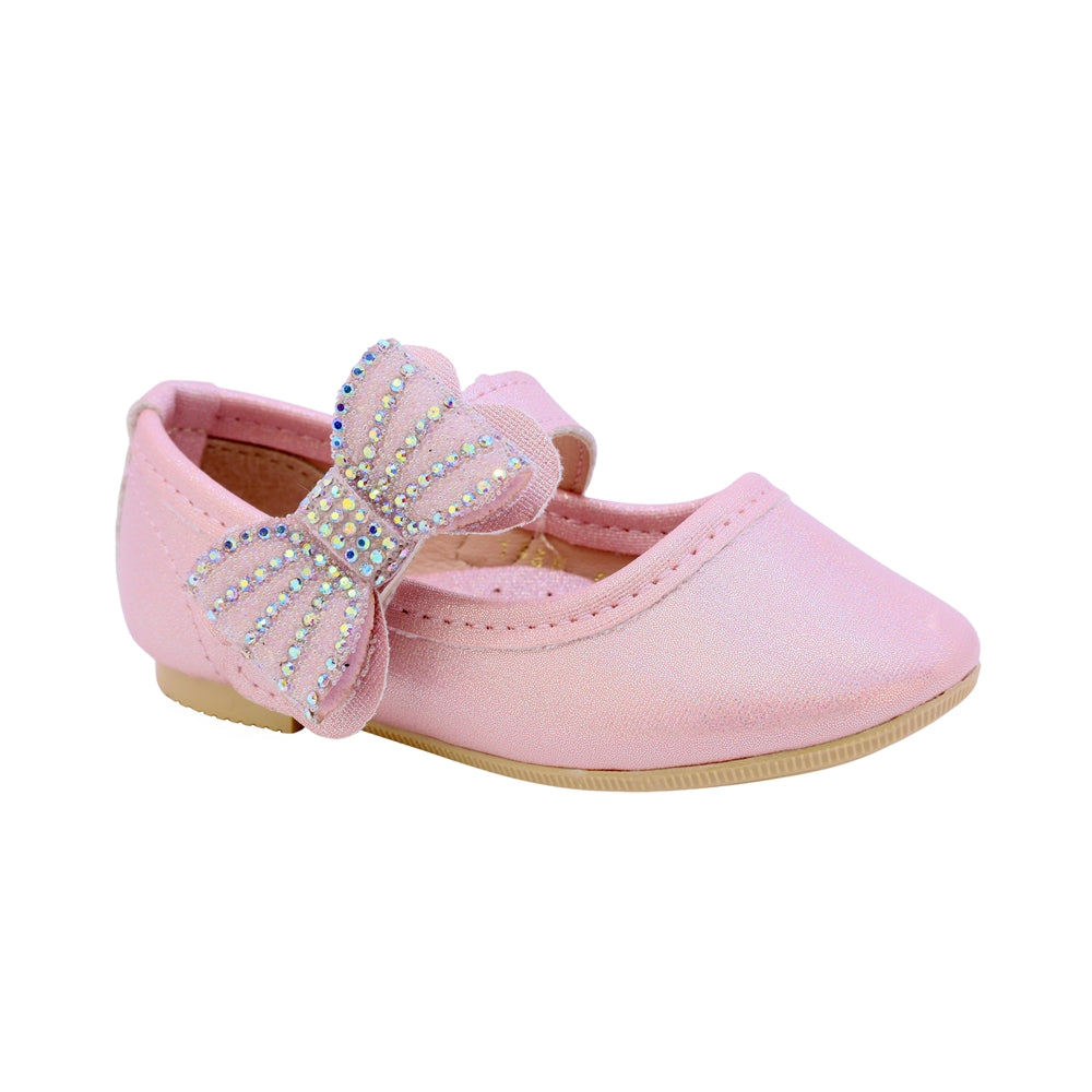 BALERINA COQUETA PARA NIÑA EN SINTÉTICO COLOR ROSA MARBI CON TIRA DE CONTACTO