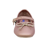 BALERINA COQUETA PARA NIÑA COLOR ORO ROSADO DE SINTÉTICO CLEOTILDE CON HEBILLA