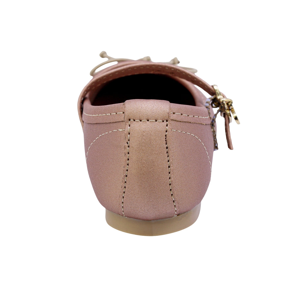 BALERINA COQUETA PARA NIÑA COLOR ORO ROSADO DE SINTÉTICO CLEOTILDE CON HEBILLA