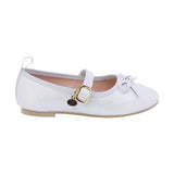 BALERINA COQUETA PARA NIÑA COLOR PERLA DE SINTÉTICO CLEOTILDE CON HEBILLA