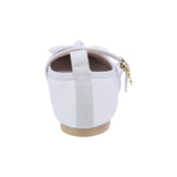 BALERINA COQUETA PARA NIÑA COLOR PERLA DE SINTÉTICO CLEOTILDE CON HEBILLA