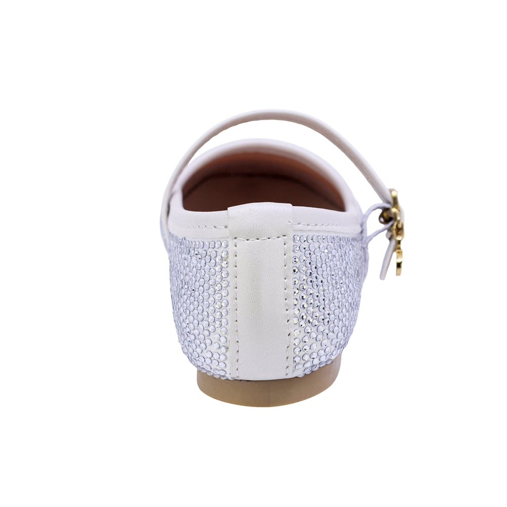 BALERINA COQUETA PARA NIÑA COLOR BLANCO DE SINTÉTICO CLEOTILDE CON HEBILLA