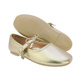 BALERINA COQUETA PARA NIÑA EN SINTÉTICO COLOR ORO CLEOTILDE CON HEBILLA