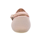 BALERINA COQUETA PARA NIÑA EN SINTÉTICO COLOR ORO ROSADO CLEOTILDE CON DOBLE HEBILLA