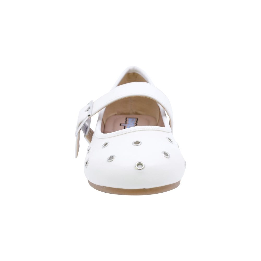 BALERINA COQUETA PARA NIÑA DE SINTÉTICO COLOR BLANCO YUUKI CON HEBILLA