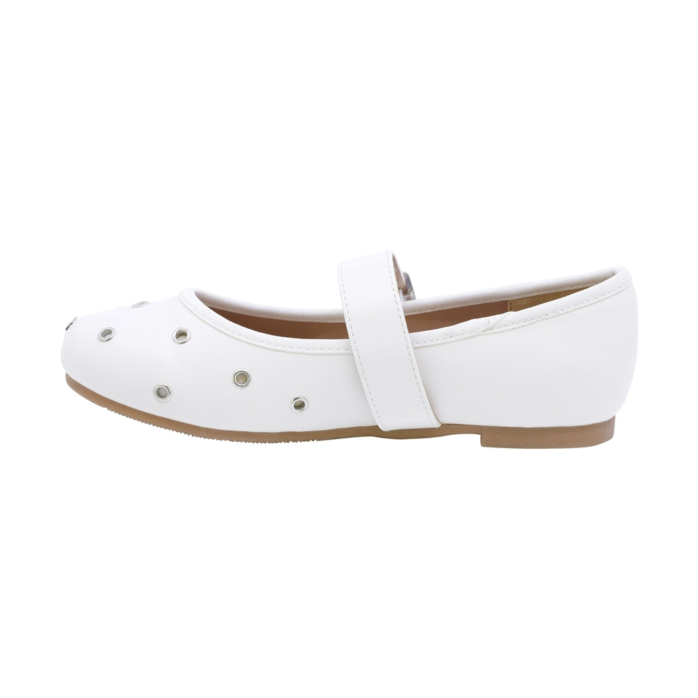 BALERINA COQUETA PARA NIÑA DE SINTÉTICO COLOR BLANCO YUUKI CON HEBILLA