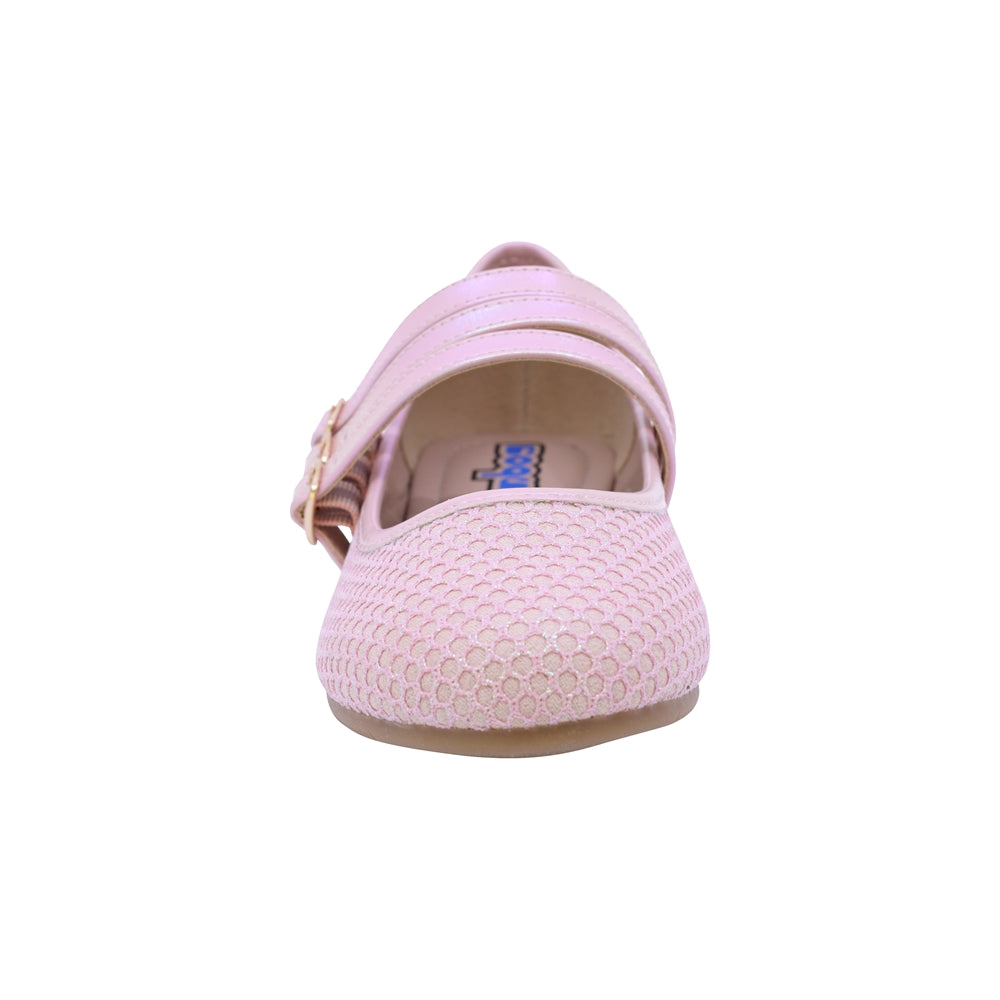 BALERINA COQUETA PARA NIÑA EN SINTÉTICO COLOR ROSA YUUKI CON TRIPLE HEBILLA