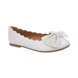 BALERINA COQUETA PARA NIÑA COLOR PERLA DE SINTÉTICO SLIP ON