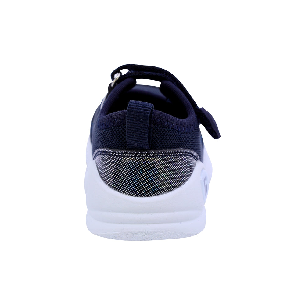 TENIS COQUETA PARA NIÑA EN SINTÉTICO COLOR AZUL MARINO LUNETA CON TIRA DE CONTACTO