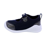 TENIS COQUETA PARA NIÑA EN SINTÉTICO COLOR AZUL MARINO LUNETA CON TIRA DE CONTACTO