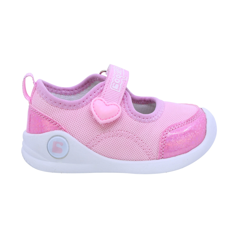 TENIS COQUETA PARA NIÑA EN SINTÉTICO COLOR ROSA LUNETA CON TIRA DE CONTACTO