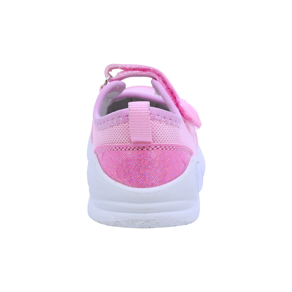 TENIS COQUETA PARA NIÑA EN SINTÉTICO COLOR ROSA LUNETA CON TIRA DE CONTACTO