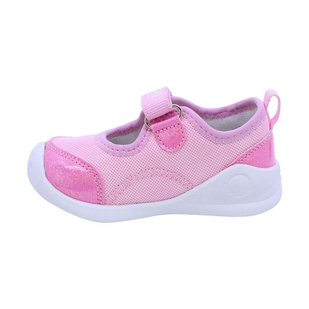 TENIS COQUETA PARA NIÑA EN SINTÉTICO COLOR ROSA LUNETA CON TIRA DE CONTACTO