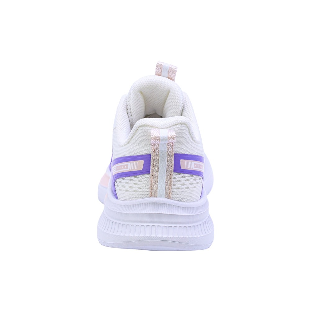 TENIS COQUETA PARA NIÑA SINTÉTICO COLOR BLANCO LILA ROCCO CON AGUJETA