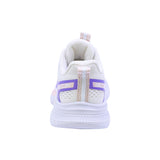 TENIS COQUETA PARA NIÑA SINTÉTICO COLOR BLANCO LILA ROCCO CON AGUJETA