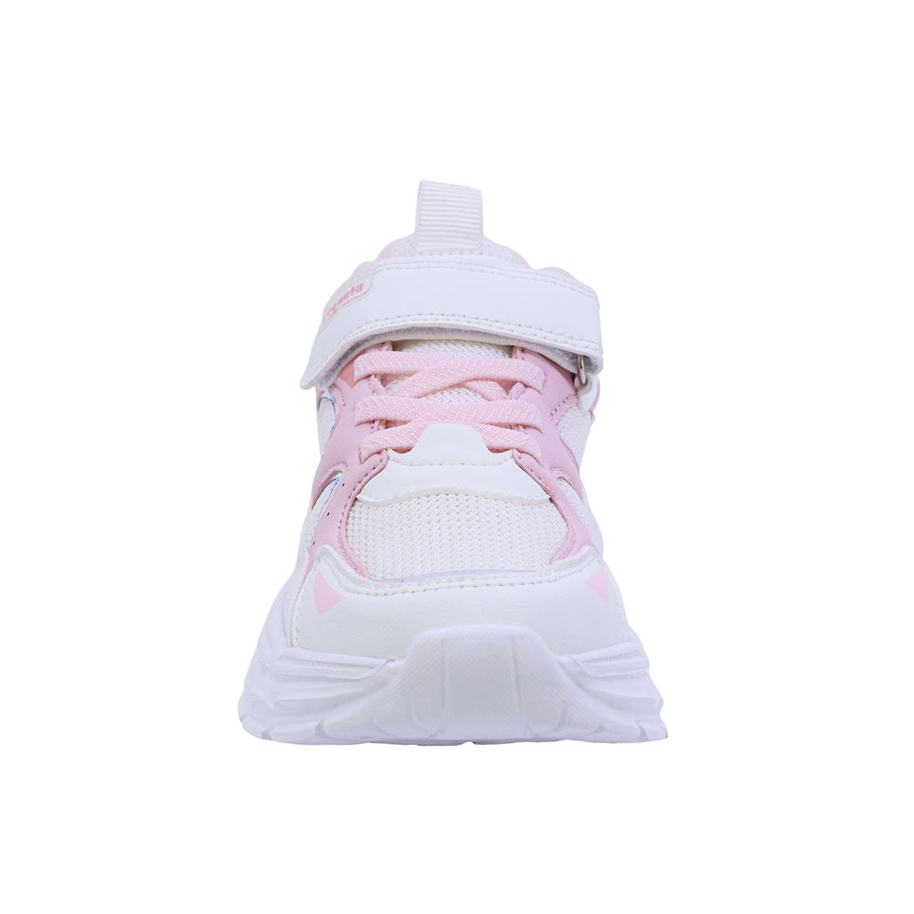 TENIS COQUETA PARA NIÑA SINTÉTICO COLOR BLANCO ROSA DE CONTACTO