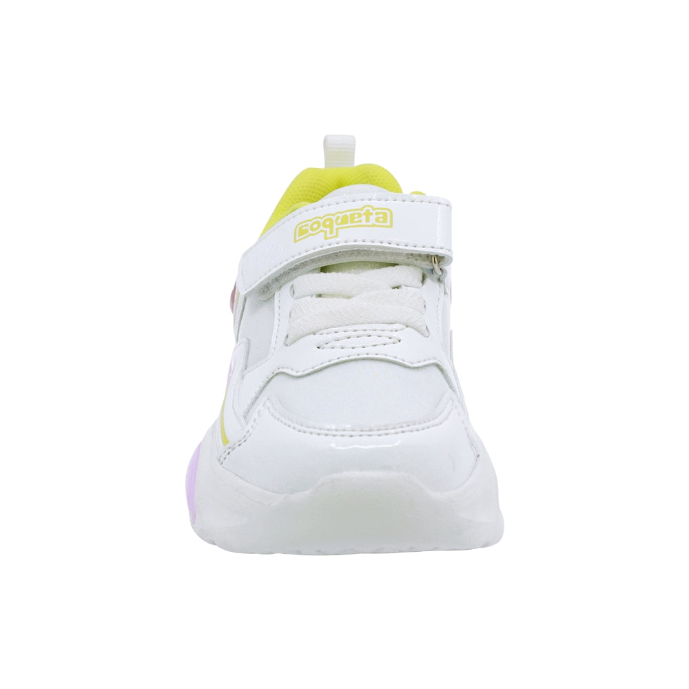 TENIS COQUETA PARA NIÑA EN SINTÉTICO COLOR BLANCO BULMA CON TIRA DE CONTACTO
