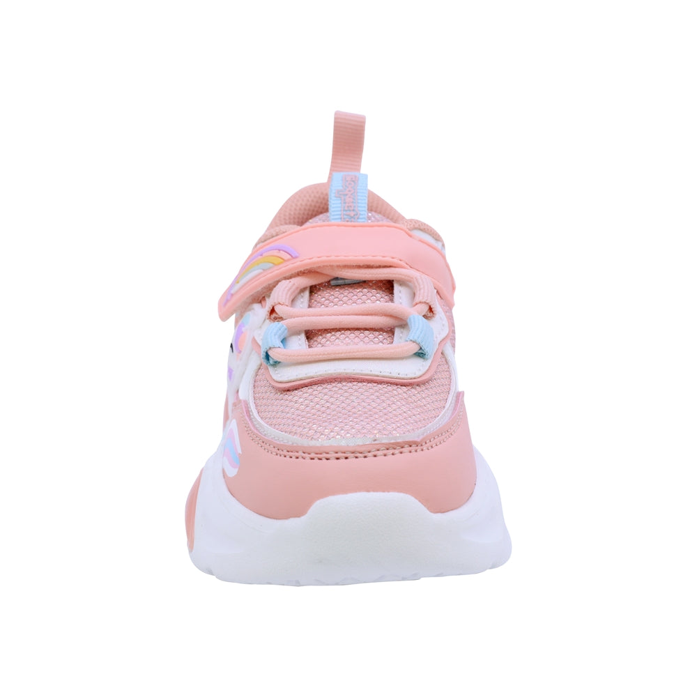 TENIS COQUETA PARA NIÑA DE SINTÉTICO COLOR SALMON BULMA CON TIRA DE CONTACTO