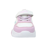 TENIS COQUETA PARA NIÑA EN SINTÉTICO COLOR BLANCO-LILA BULMA CON AGUJETA Y TIRA DE CONTACTO