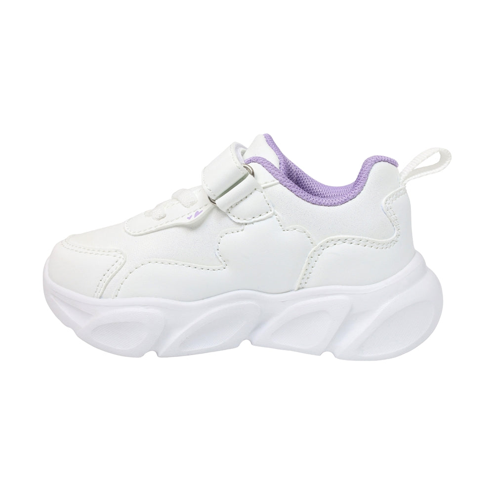 TENIS COQUETA PARA NIÑA EN SINTÉTICO COLOR BLANCO BULMA CON AGUJETA Y TIRA DE CONTACTO