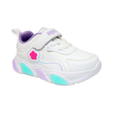 TENIS COQUETA PARA NIÑA EN SINTÉTICO COLOR BLANCO BULMA CON AGUJETA Y TIRA DE CONTACTO