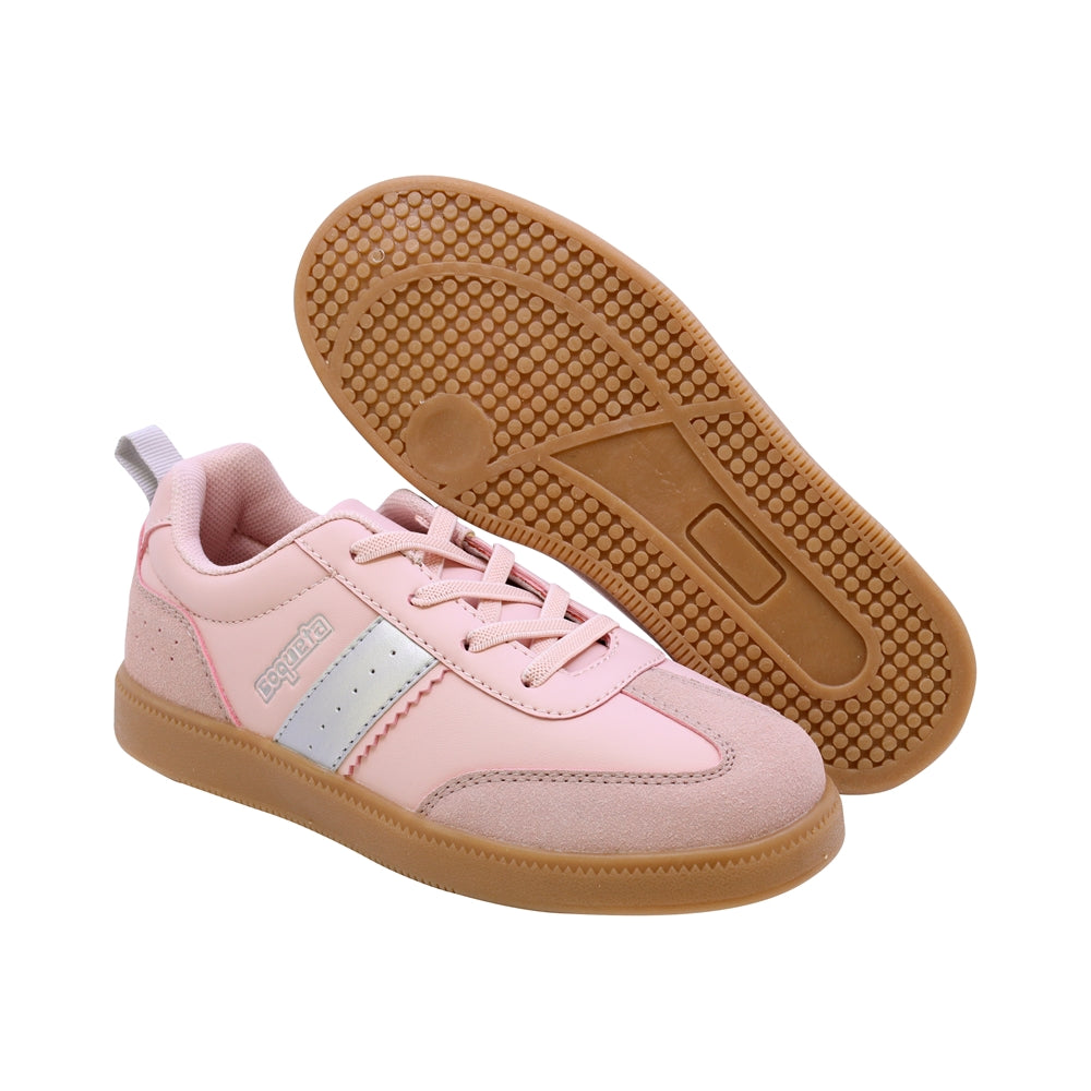 TENIS COQUETA PARA NIÑA DE SINTÉTICO COLOR ROSA TIMON CON AGUJETA