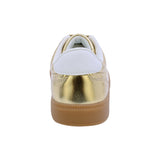 TENIS COQUETA PARA NIÑA DE SINTÉTICO COLOR ORO TIMON CON AGUJETA