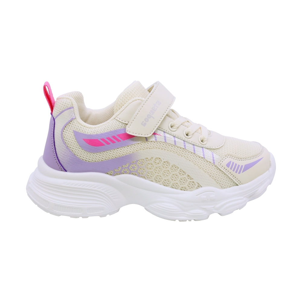 TENIS COQUETA  PARA NIÑA SINTÉTICO MORADO ASUNA CON TIRA DE CONTACTO