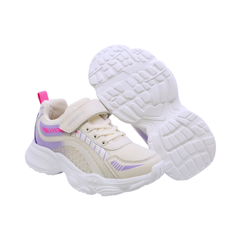 TENIS COQUETA  PARA NIÑA SINTÉTICO MORADO ASUNA CON TIRA DE CONTACTO