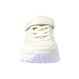 TENIS COQUETA PARA NIÑA EN TEXTIL COLOR BEIGE AZUNA CON AGUJETA Y TIRA DE CONTACTO