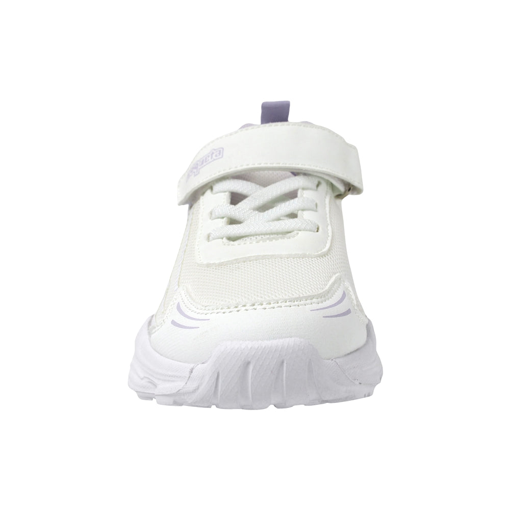 TENIS COQUETA PARA NIÑA EN TEXTIL COLOR BLANCO AZUNA CON AGUJETA Y TIRA DE CONTACTO