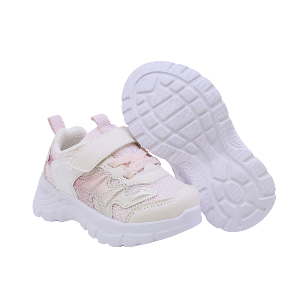 TENIS COQUETA PARA NIÑA COLOR BLANCO ROSA DE CONTACTO