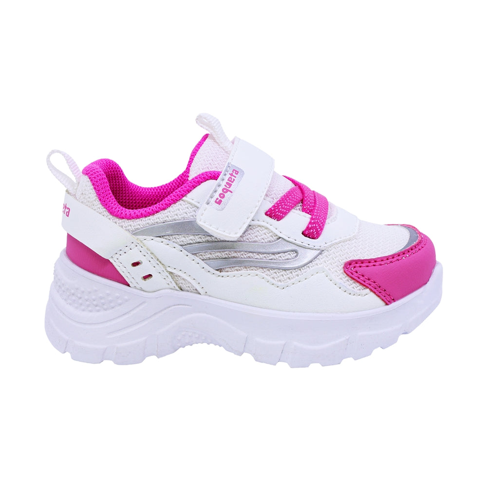 TENIS COQUETA PARA NIÑA COLOR BLANCO FIUSHA DE CONTACTO