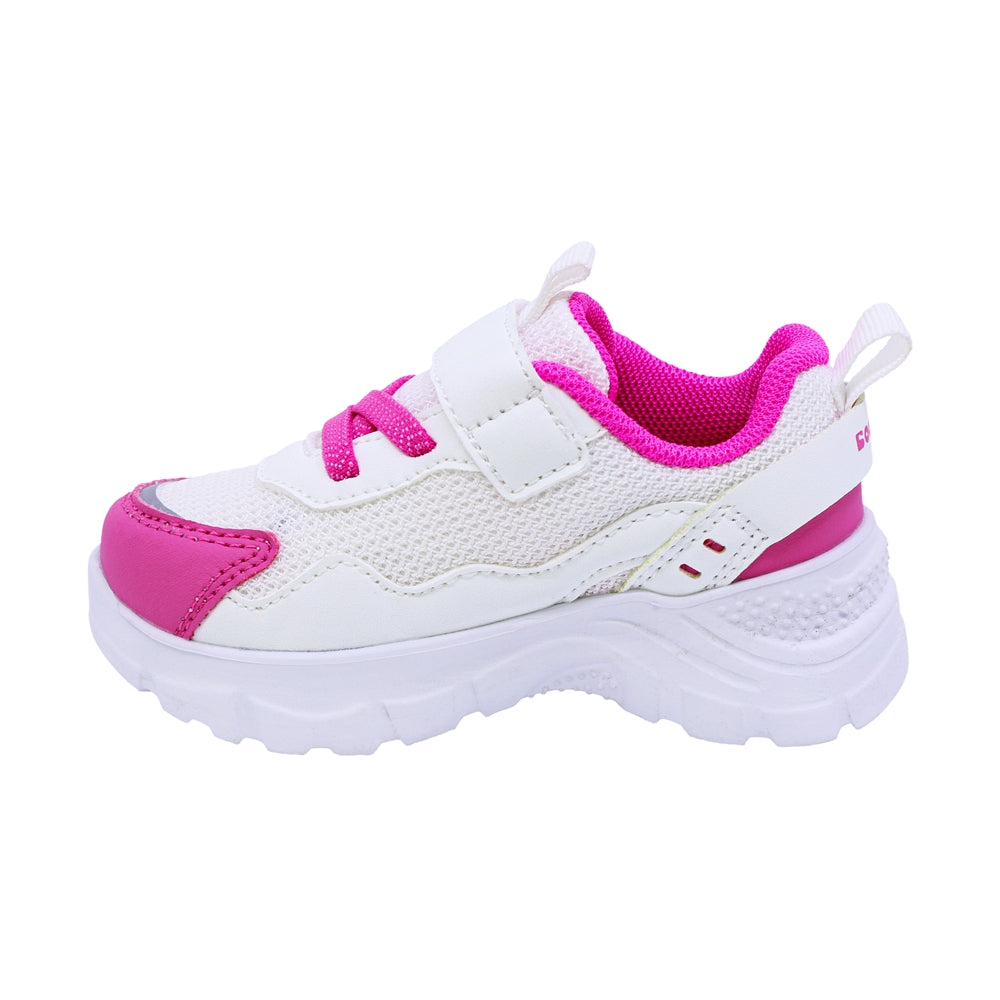 TENIS COQUETA PARA NIÑA COLOR BLANCO FIUSHA DE CONTACTO