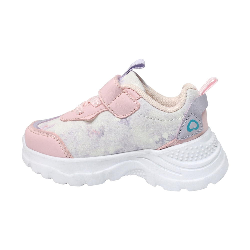 TENIS COQUETA PARA NIÑA EN SINTÉTICO COLOR ROSA NEMO CON AGUJETA Y TIRA DE CONTACTO