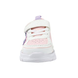 TENIS COQUETA PARA NIÑA EN SINTÉTICO COLOR BLANCO-ROSA NEMO CON AGUJETA Y TIRA DE CONTACTO