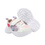 TENIS COQUETA PARA NIÑA EN SINTÉTICO COLOR BLANCO-ROSA NEMO CON AGUJETA Y TIRA DE CONTACTO