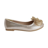 BALERINA COQUETA PARA NIÑA EN SINTÉTICO COLOR ORO AGATHA CON MOÑO