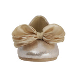 BALERINA COQUETA PARA NIÑA EN SINTÉTICO COLOR ORO AGATHA CON MOÑO